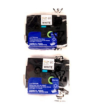 2-Pack Label Tape for Brother P-Touch TZe231 Label Tape 12mm White Laminated