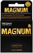 Trojan Magnum Large Size Lubricated Condoms 3 Hp-Tj64203