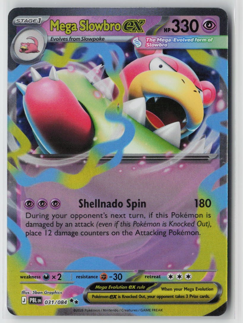 Mega Slowbro ex Holo Double Rare ME05: Pitch Black 031/084 NM