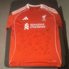 adidas Liverpool FC Signed Original Football Shirt XL Standard Chartered