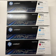 Genuine HP 206A Original LaserJet Toner Set 4-Pack CMYK W2110A W2111A W2112A W21