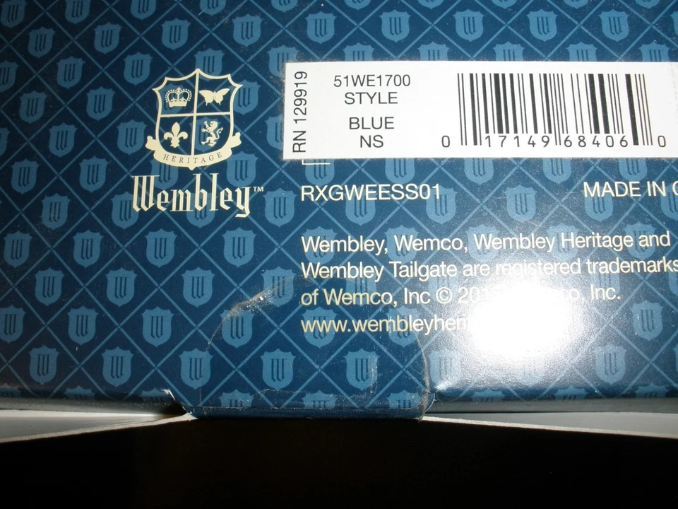 НОВЫЕ Swanky Hankies упаковка из 6 Wembley белые с синими линиями 2021 - Изображение 3 из 3