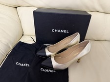 Chanel Interlocking CC Logo Pumps metallic Gold Size 38
