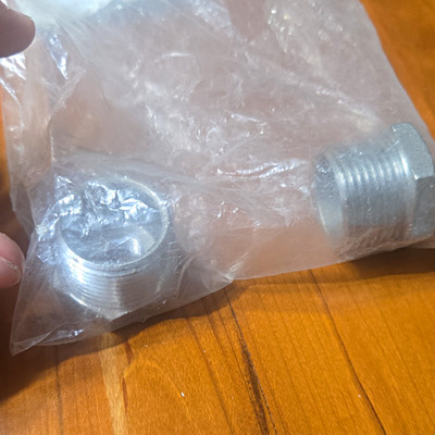 Metal Threaded Pipe Fitting Adapter Plug, Bag Labeled ''Ran Tap'' (2 pcs)