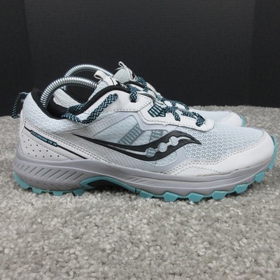 Saucony Excursion TR 16 Shoes Womens Size 9.5 Gray Blue Trail Running Athletic