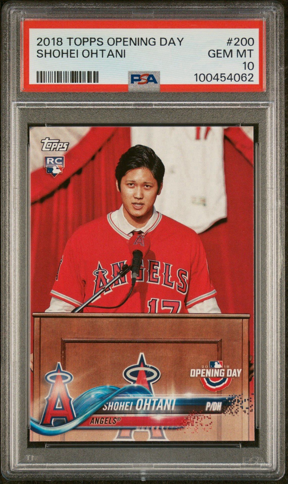 2018 Topps Opening Day #200 Shohei Ohtani RC Rookie Gem Mint PSA 10 view 3