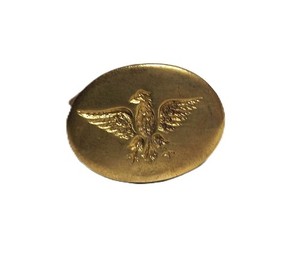 Vintage 1.75" Brass Wax Seal Stamp Eagle ~  Made In Italy