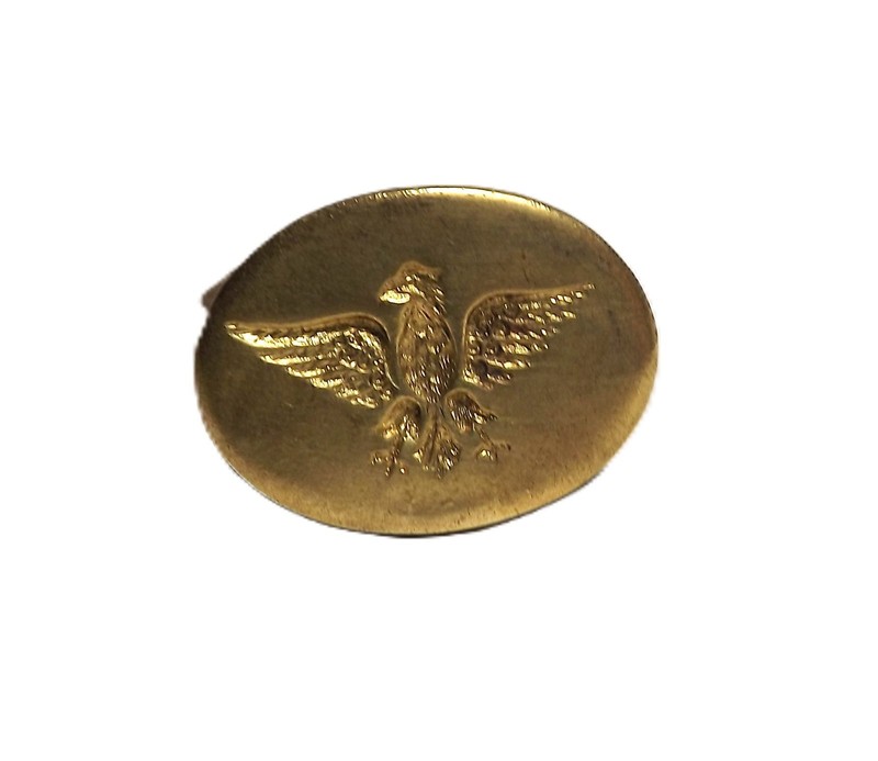 Vintage 1.75" Brass Wax Seal Stamp Eagle ~  Made In Italy