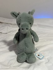 Jellycat Bashful Dragon Sage Green Stuffed Animal Plush Toy 12" Tall
