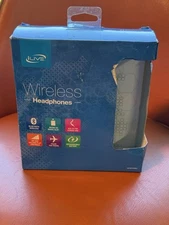 iLive Bluetooth Headphones Over Ear  Blue Wireless On-Ear Controls MicroSD MP3