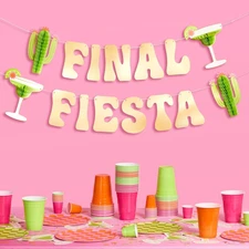 Final Fiesta 3D Pop up Banner - 6 Ft. | Margarita Bachelorette Decoration, Tequi