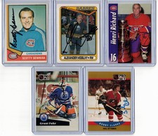 Hockey Hall of Fame signed 10 card lot IP TTM autos HOF Henri Richard Grant Fuhr