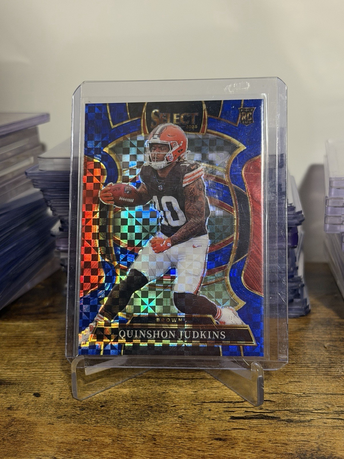 2025 Panini Select Quinshon Judkins #55 Concourse Blue X-Fractor Prizm (RC) /249