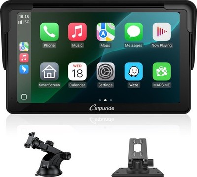 Carpuride Carplay Screen, Tragbares Kabelloses Carplay Und Android-Auto, 7 Zoll
