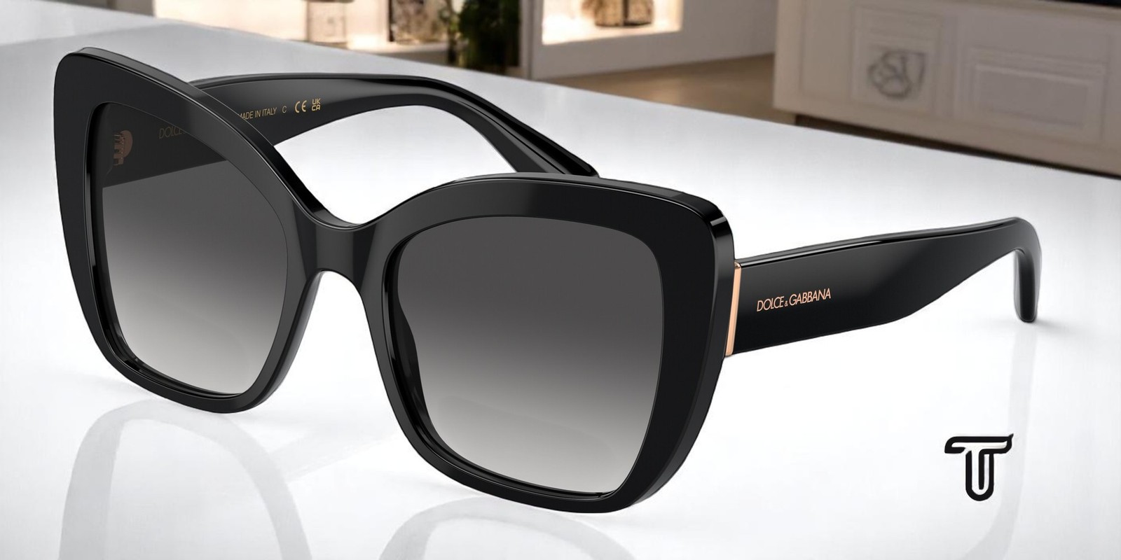 DOLCE & GABBANA DG4348 501 8G Black Grey Gradient 54 mm Women's Sunglasses