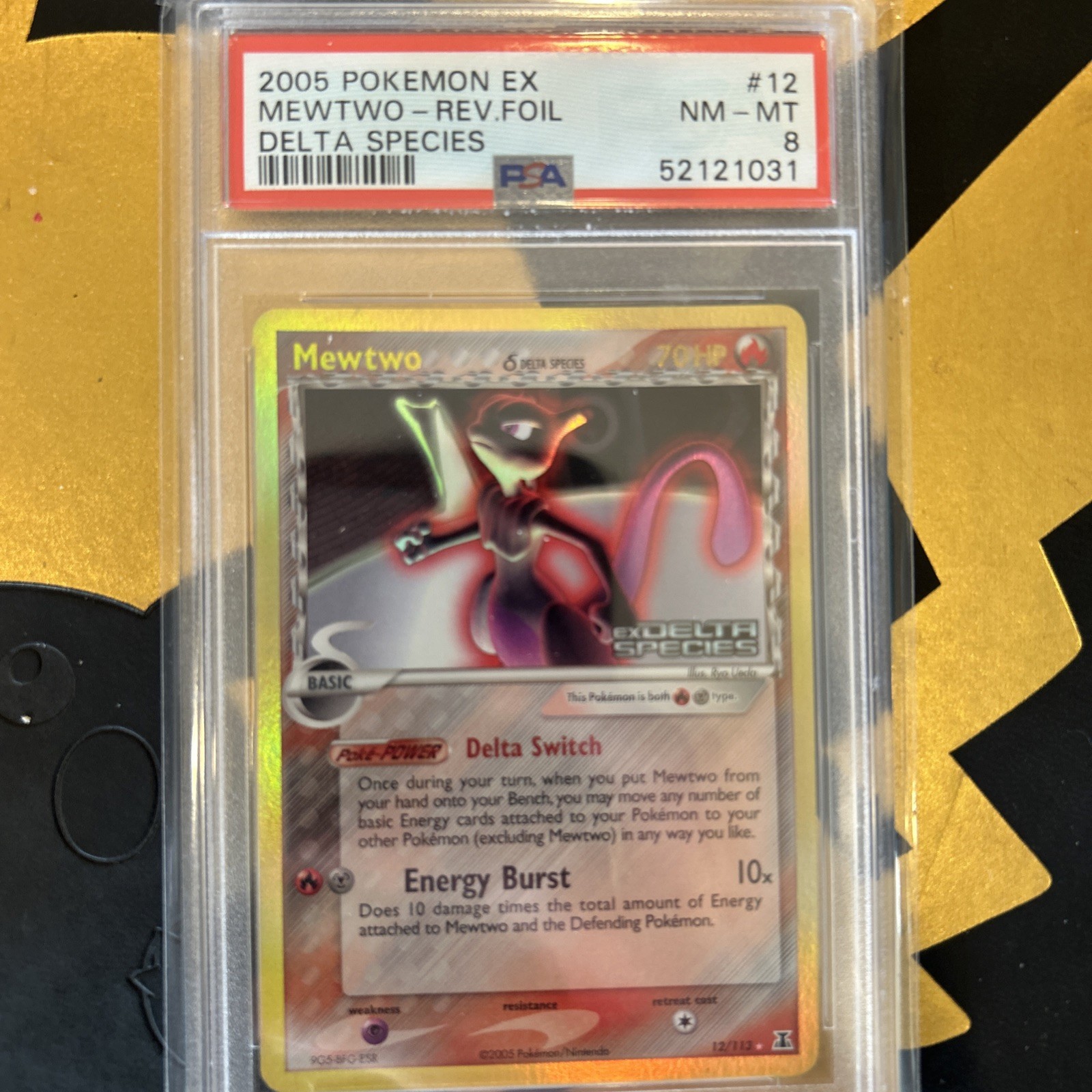 Pokemon Mewtwo EX Delta Species Reverse Holo Rare #12 PSA 8 NM-MT 12/113 POP 200