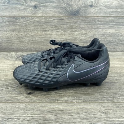 Nike Tiempo Legend 8 Academy MG Soccer Cleats Youth 5 Black AT6107-010 Leather