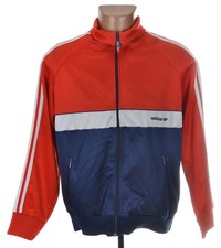 VINTAGE ADIDAS 1980S RED WEST GERMANY FOOTBALL JACKET JERSEY SIZE M ADULT