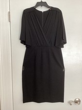 ELIE TAHARI WOMEN DRESS SIZE 6 BLACK BACK ZIPPER CHIFFON TOP ELEGANT WORN ONCE