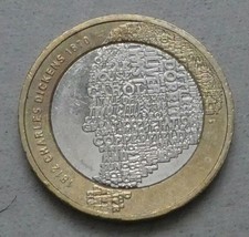 Great Britain £2 coin 2012 Charles Dickens