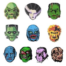 Monster Enamel Pin Horror Gothic Lapel Brooch Collectible Jacket Backpack Badge