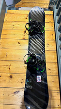 Burton T6 Freestyle Snowboard 156cm w/ Bindings Black/Grey/Green