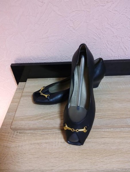 Women Van Laack Heels Navy Leather 39