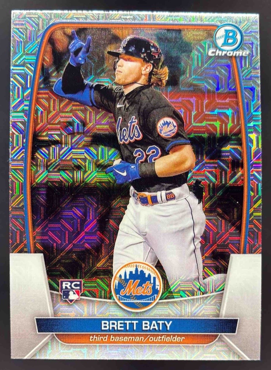 2023 Bowman Baseball Mega Box Brett Baty Mojo Refractor #80 RC New York Mets