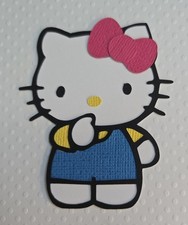 Hello Kitty Inspired In Blue And Yellow . Scrapbook, Card making Paper Piecing
