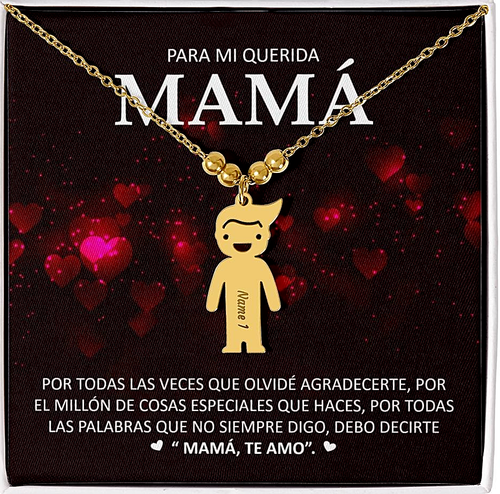 Cuello Para Mamá De Hijo o Hija Día De Las Madres Gravado Niño Navidad - Imagen 1 de 22