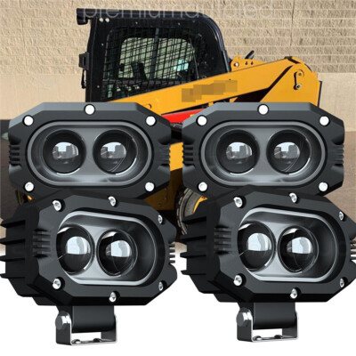 4PC 4''INCH LED Work Lights for Caterpillar Skid Steers Excavator Forklift Loader