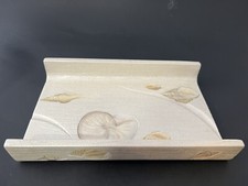 Vintage Croscill BeachHaven Sea Shell Ceramic Guest Bath Towel/Washcloth Holder