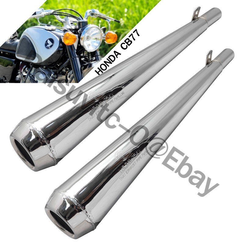 ／6 Fit Honda Super Hawk 305 250 CB72 CB77 Exhaust Muffler set 1