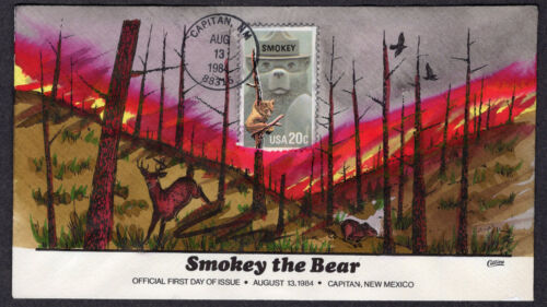 1984 SMOKEY (Scott 2096) - Collins "Forest Fire" FDC NY596
