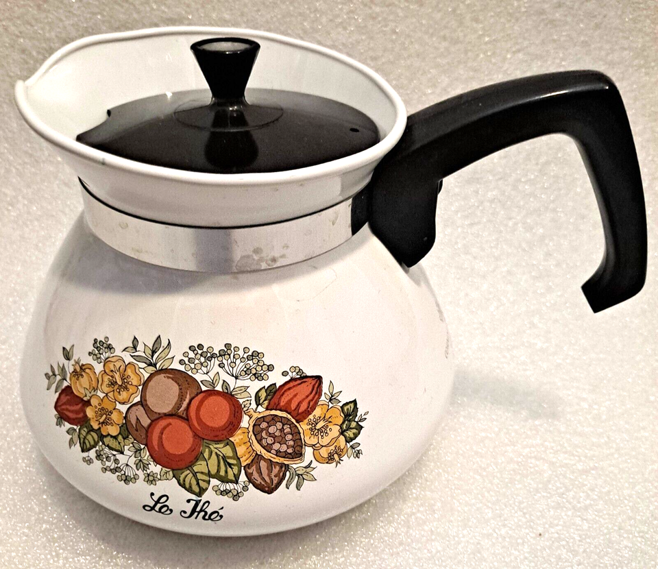 Corning Ware Tea Pot Lot 3 Cup Pot & 6 Cup Pot Blue Cornflower & Spice