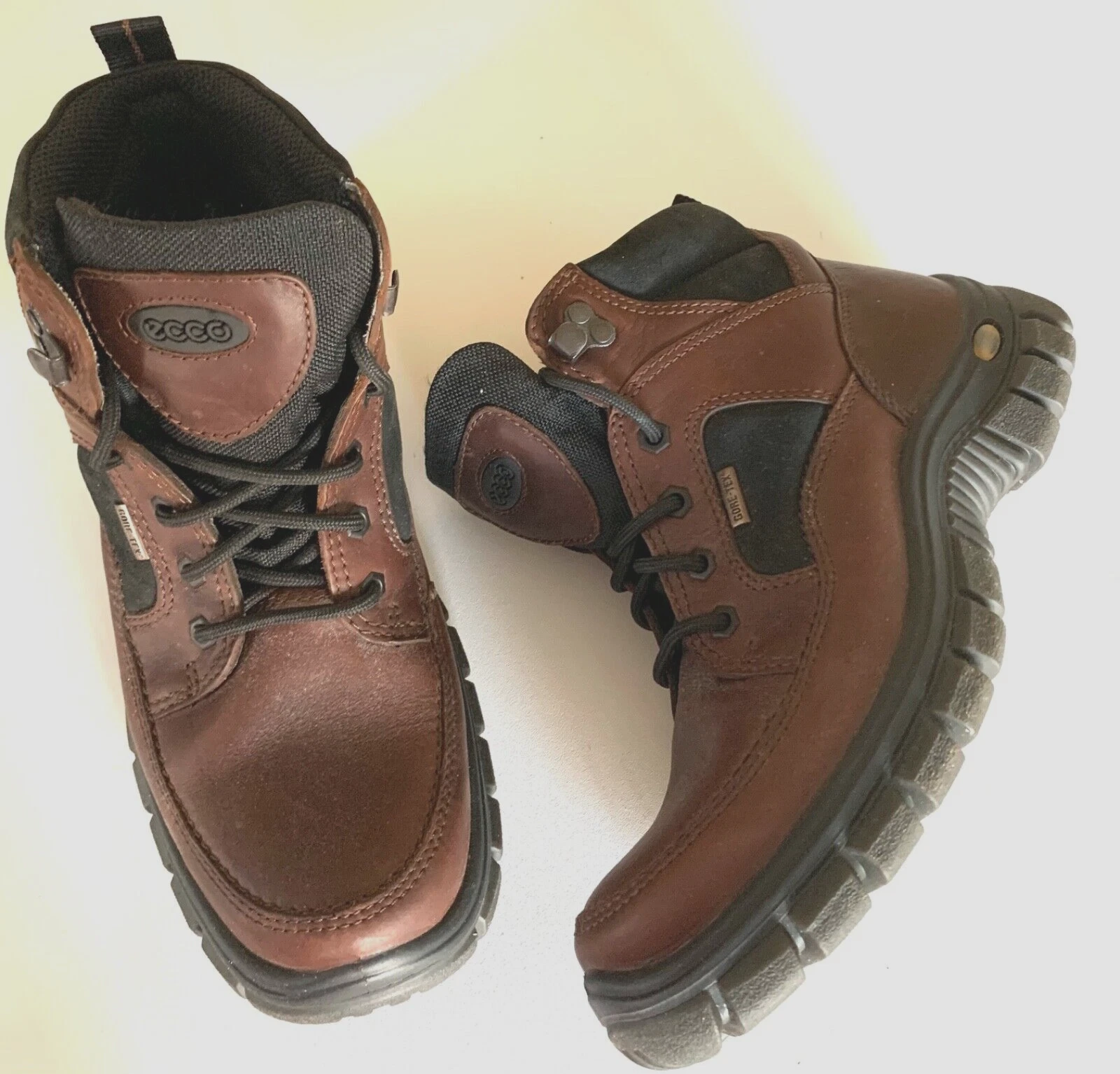ECCO Mens Boots 40EU SHOCK 3DS Gore-Tex Ankle Leather Hiking 6 6.5 US 085316