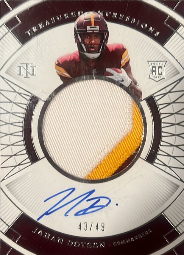 2022 Panini National Treasures Rookie Treasured Impressions#10 Jahan Dotson