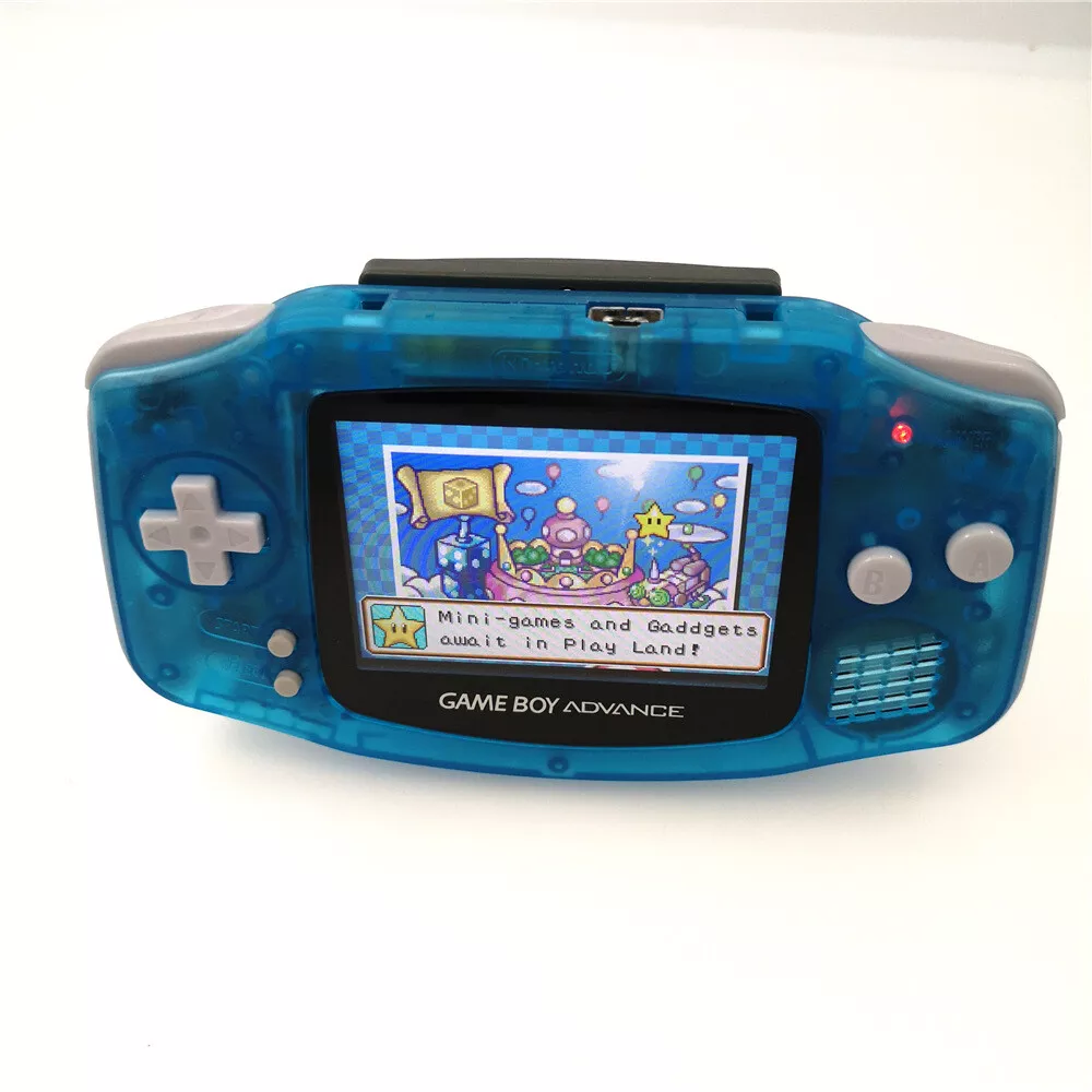 Light Blue Game Boy Advance GBA with iPS Backlight Backlit LCD MOD Console