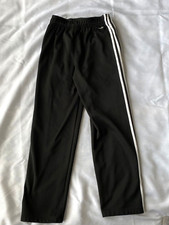 Adidas CLIMAWARM Youth Training Track 3 Stripes Pants Black White Size L 14-16 