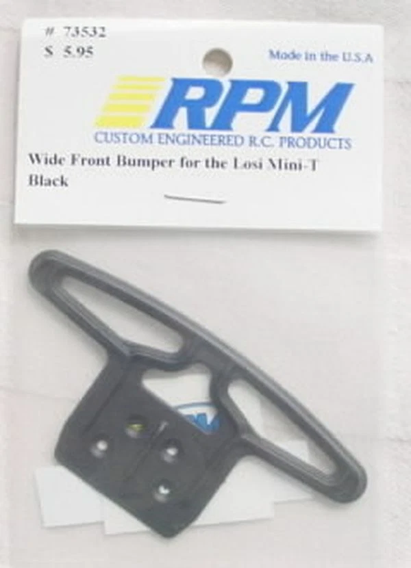 Losi Mini-T (v1.0) Black Wide Front Bumper by RPM RPM73532 - Image 2 of 2