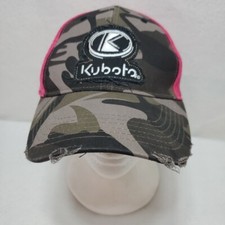Kubota Trucker Hat Cap Unisex Adjustable Pink Camo Distressed Choko Authentics