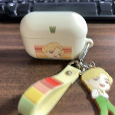 BTS TINY TAN DYNAMITE V AIRPOD PRO HARD CASE WITH CHARM USED 
