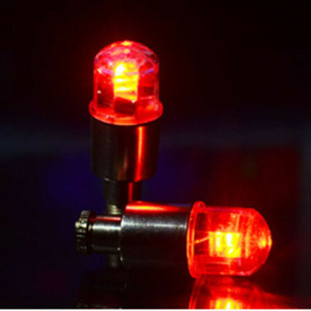4Pcs Red Car Wheel Tire Tyre Air Valve Stem LED Light Cap Cover Auto Accessories eBay