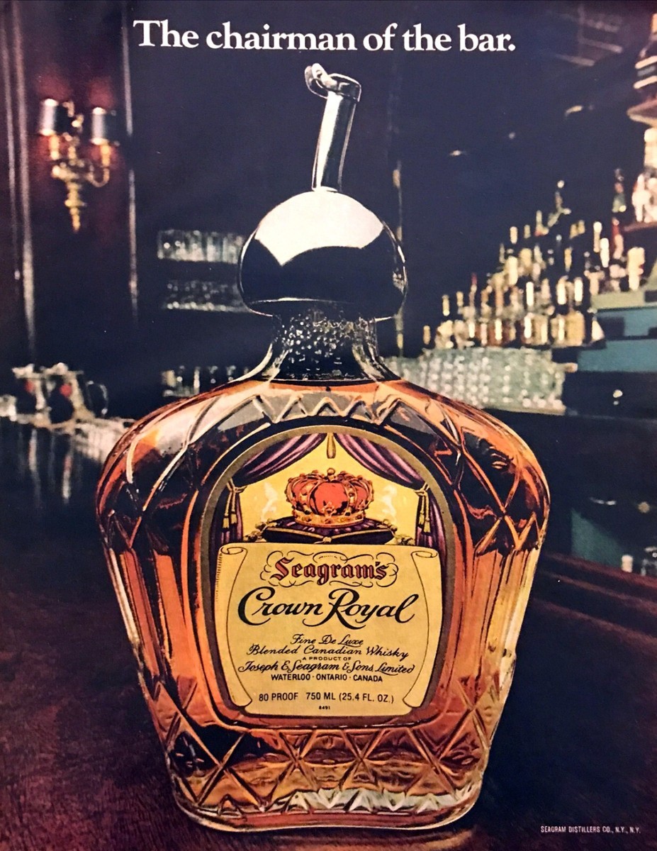 1979 Seagram's Crown Royal Whisky Bottle photo 