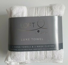 Image of TURKISH FINEST 100% COTTON, 4 PIECE SET 2 X HAND TOWELS  2 X WASH CLOTHS