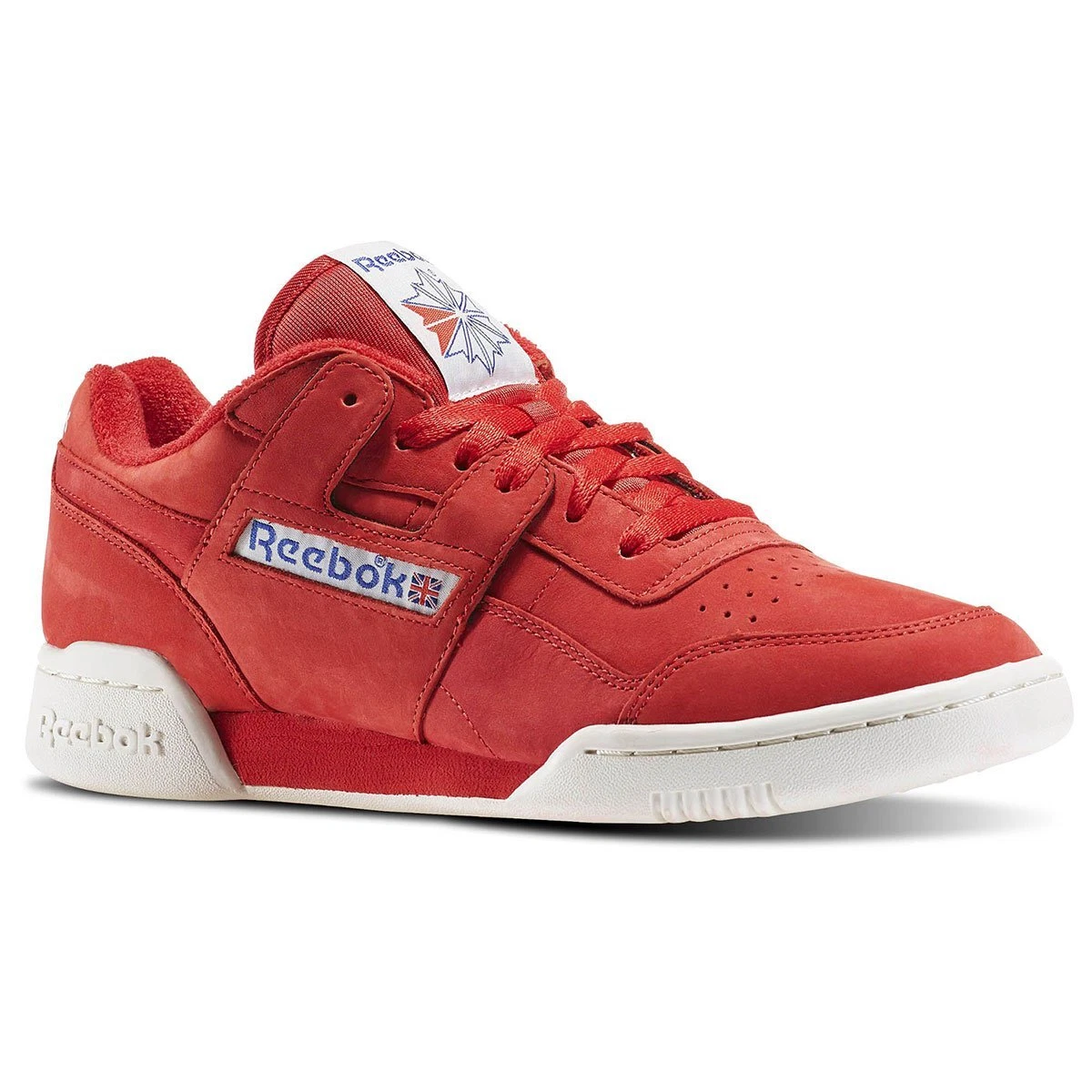 Reebok Mens Workout Plus Vintage Primal Red White Sneakers  display picture 1