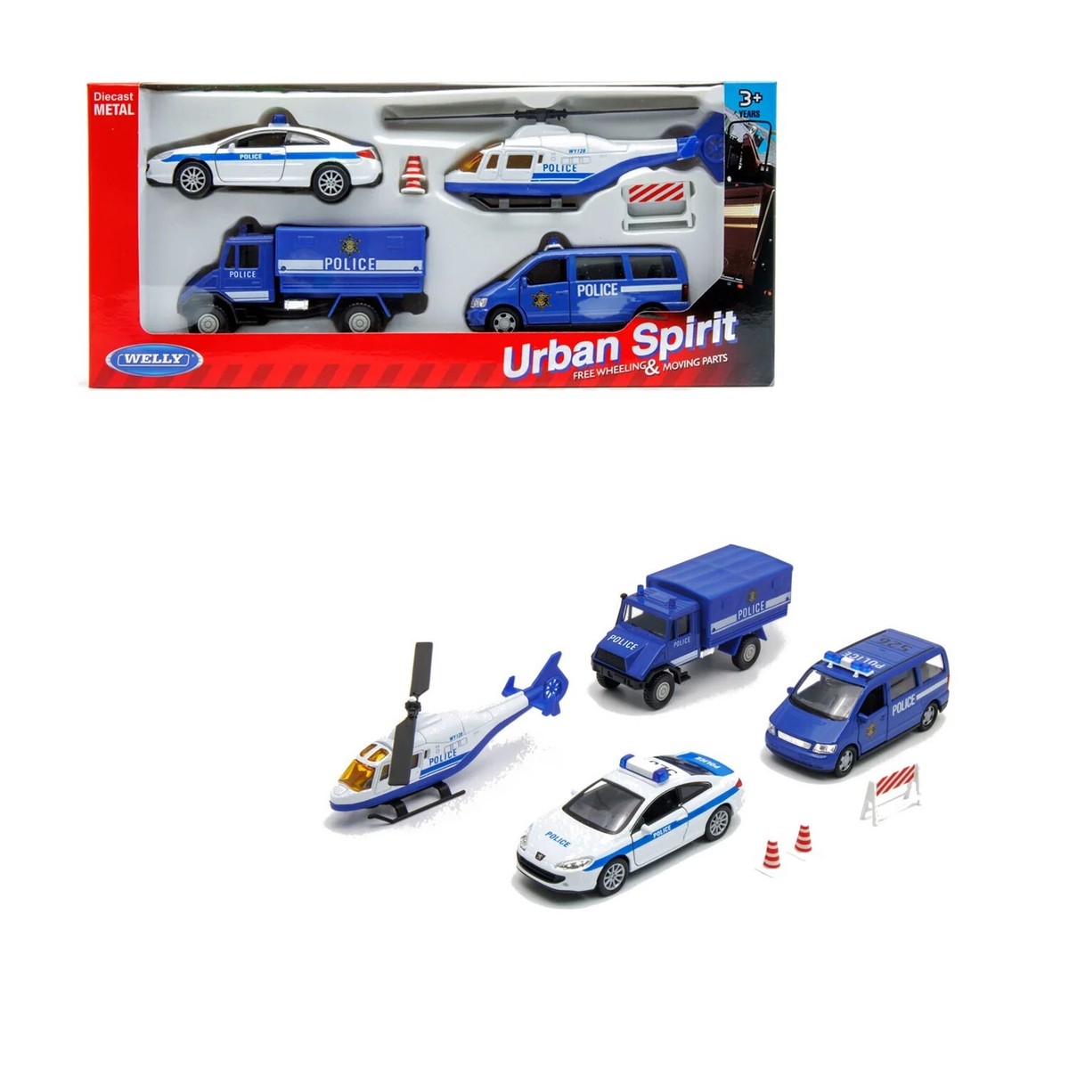 Police Welly Pull Back Cars WELLY 1:24 2016 Dodge Charger Pursuit