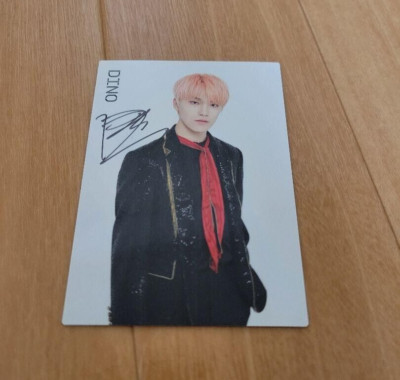 Seventeen Dino autographed signed Photocard IDEAL CUT | eBay