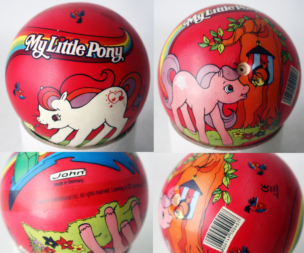 RARE VINTAGE 90'S MY LITTLE PONY SMALL RUBBER BALL JOHN GERMANY