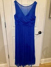 David s Bridal illusion Sweetheart Neckline Dress Size 14 Read Description